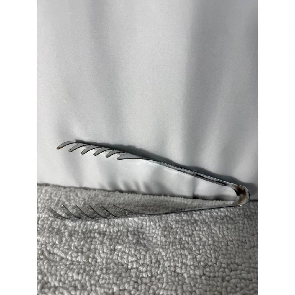Vintage Ekco Chromium Plated Pasta Salad Tongs Claw Style USA Made‎ Silver Tone